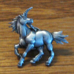 Pewter Unicorn lapel pin